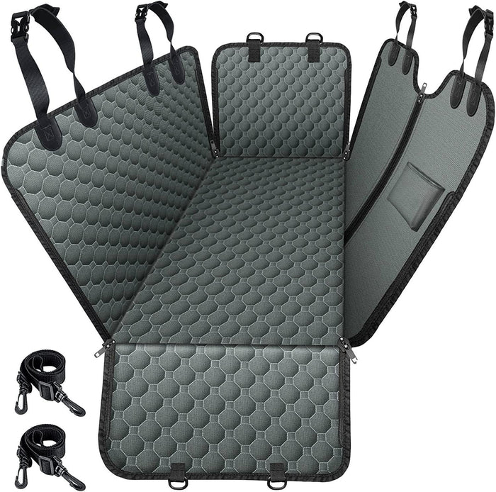 Mancro Dog Car Seat Cover for Back Seat, 2025 Upgraded 600D Heavy Duty Waterproof & Scratch-Resistant Dog Hammock for Car, Back Seat Pet Cover for Dogs with Sedan, Trucks and SUVs, Standard, Black