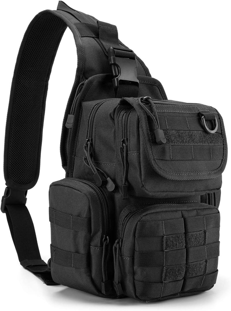G4Free Tactical EDC Sling Bag Pack with Adjustable Holster Sling Shoulder Assault Range Backpack(Tan)