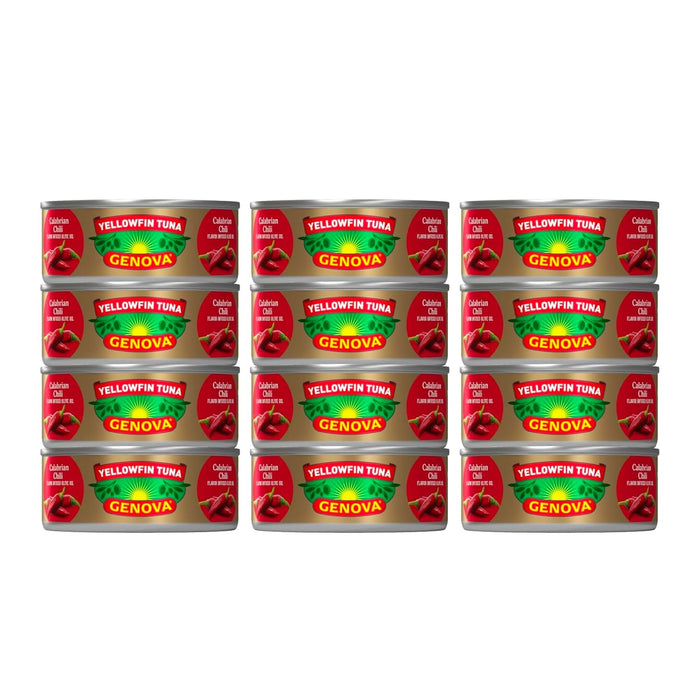 Genova Premium Yellowfin Tuna in Olive Oil, 5 Ounce Cans, 24-Pack – Nutrient Rich, High Protein Canned Tuna Fish - Delicious, Easy, Nutritious Ready to Eat Meals