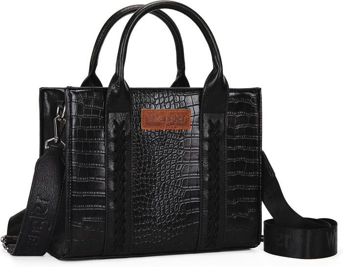 Wrangler Medium Tote Bag for Women Designer Satchel Handbags Top-handle Purses with Strap