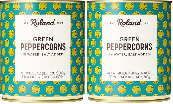 Roland Foods Green Peppercorns in Vinegar, Specialty Imported Food, 3.55 fl oz