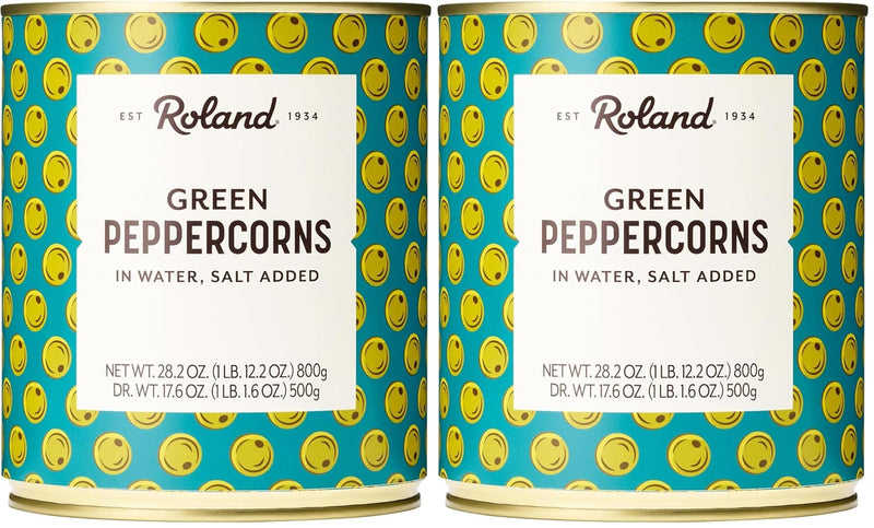Roland Foods Green Peppercorns in Vinegar, Specialty Imported Food, 3.55 fl oz