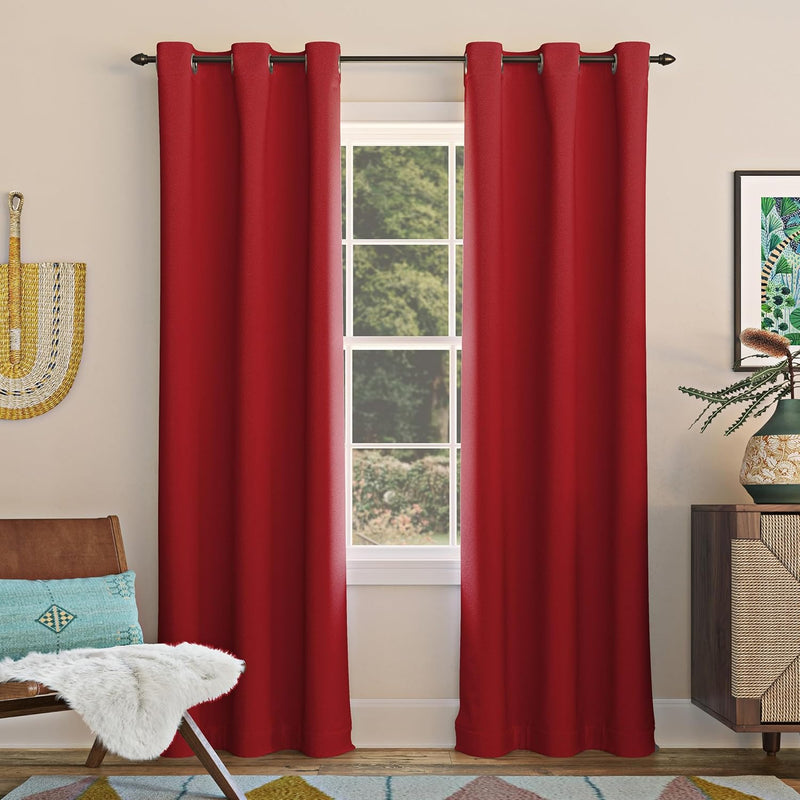 Sun Zero Easton Energy Saving Blackout Grommet Curtain Panel, 40" x 84", Gray