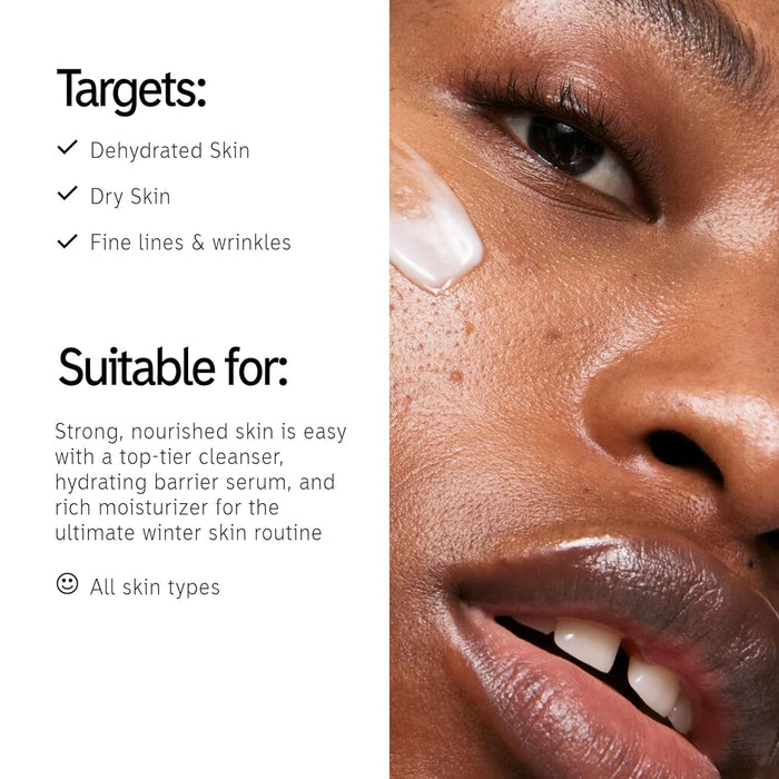 The INKEY List You Need to Build Barriers Skincare Gift Set, Oat Cleansing Balm + Ectoin Hydro-Barrier Serum + Bio-Active Ceramide Moisturiser, Strengthen Skin, Helps Dry Skin, Washbag Included