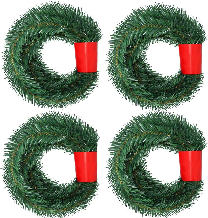 DearHouse 40Feet Christmas Garland, 2 Strands Artificial Pine Garland Soft Greenery Garland for Holiday Wedding Party,Stairs,Fireplaces Decoration, Outdoor/Indoor Use