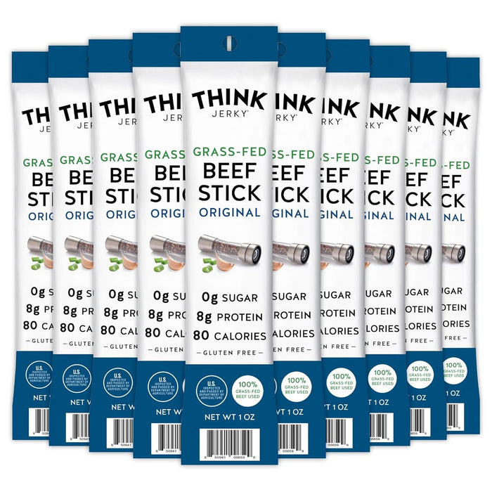 Think Jerky Meat Stick Variety Pack, High Protein, Sugar Free, Gluten Free, No Nitrates Keto Paleo Friendly - 0.5 oz Sticks, 18 Pack