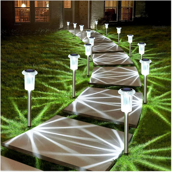 DenicMic Solar Lights LED Waterproof Pathway Lights