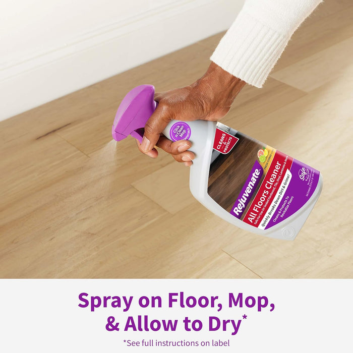 Rejuvenate High Performance All-Floors and Hardwood No Bucket Needed Floor Cleaner Powerful PH Balanced Shine with Shine Booster Technology Low VOC Best in Class Products 32oz