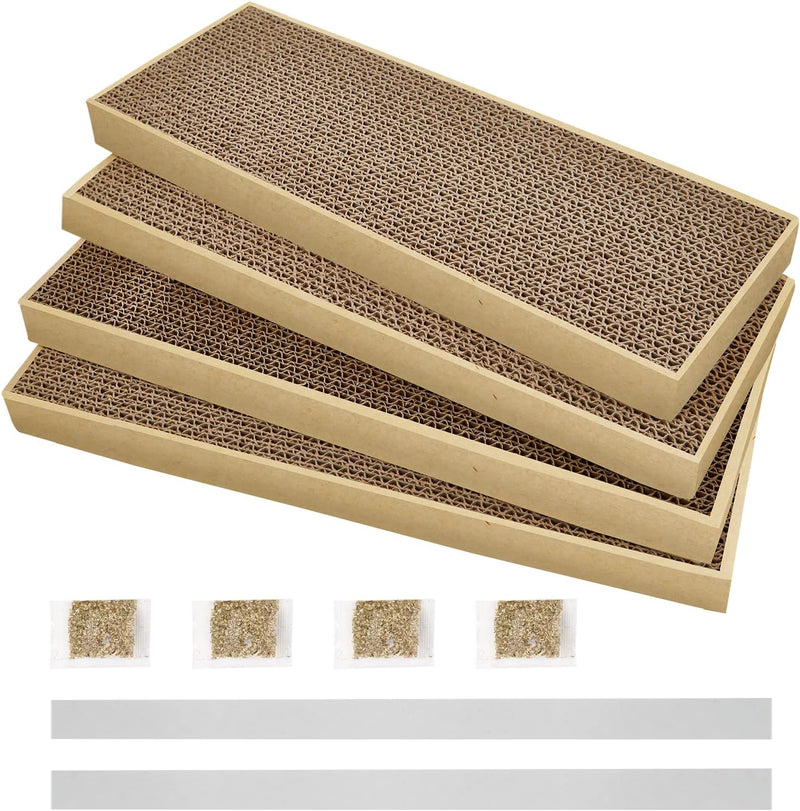 HappyFreeSX Splicing Cat Scratch Pad: Cat Scratchers for Indoor Cats and Kitten, 2 Pack Cat Scratching Pad, Cat Scratcher Cardboard, Scratching Pad, Premium Scratch from Cats, Double-Sided Design