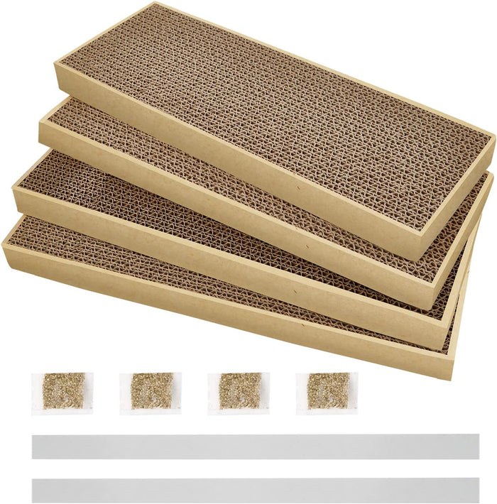 HappyFreeSX Splicing Cat Scratch Pad: Cat Scratchers for Indoor Cats and Kitten, 2 Pack Cat Scratching Pad, Cat Scratcher Cardboard, Scratching Pad, Premium Scratch from Cats, Double-Sided Design