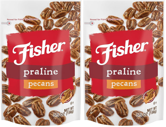 Fisher Snack Glazed Pecans Candied, 24 oz (Pack of 1), Junior Mammoth Candied Pecans, Perfect for Gifting or Personal Enjoyment, Crunchy, and Irresistibly Sweet