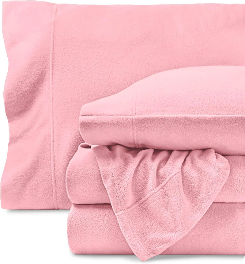 Bare Home Super Soft Fleece Sheet Set - Queen Size - Extra Plush Polar Fleece, No-Pilling Bed Sheets - All Season Cozy Warmth (Queen, Dark Blue)
