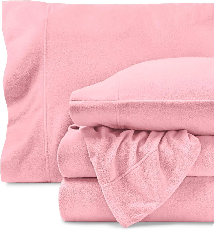Bare Home Super Soft Fleece Sheet Set - Queen Size - Extra Plush Polar Fleece, No-Pilling Bed Sheets - All Season Cozy Warmth (Queen, Dark Blue)