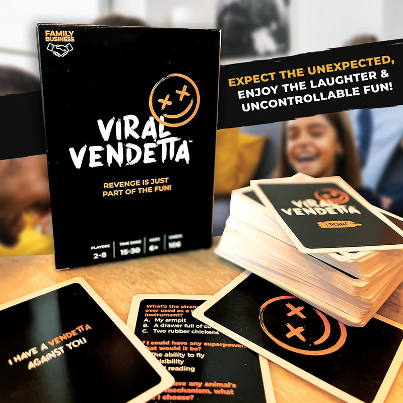 Viral Vendetta Party - Fun and Engaging Card Game for Ages 6+ – Family & Friends Party Play– Easy to Play, Hilarious & Entertaining