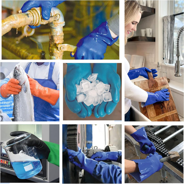 kitchen-star Ultimate Rubber Household PVC Gloves with Comfortable Cotton Lining, Anti-Slip surface, Kitchen Dishwashing, Extra Thickness, Kitchen Cleaning, Working, Painting, Pet Care (Small, Green)