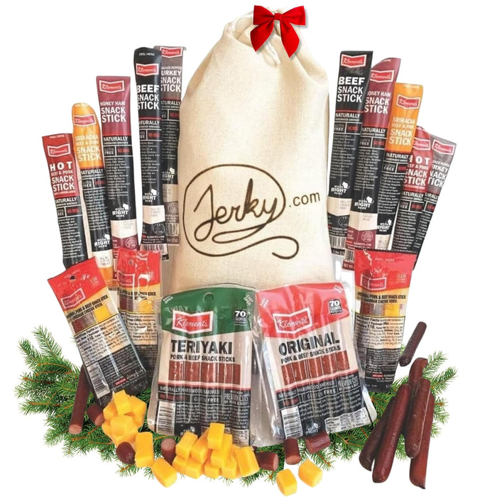 Jerky.com 26pc Meat Sticks Variety Pack | Healthy Snack for Adults | Low Sugar & High Protein | Gluten Free & Keto Meat Sticks | Pork, Turkey, Ham Beef Sticks & Cheese Sticks | Jerky Gifts for Men