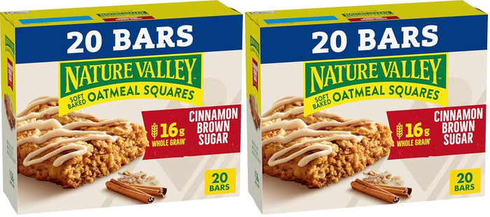 Nature Valley Soft Baked Oatmeal Squares, Cinnamon Brown Sugar, 12 Bars, 14.88 oz