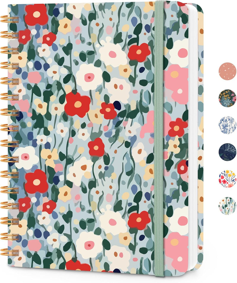 Lined Spiral Journal Notebook, A5 College Ruled Notebook for Journaling, Note-Taking, and Daily Planning, Durable Hardcover with an Elegant Design, Purple