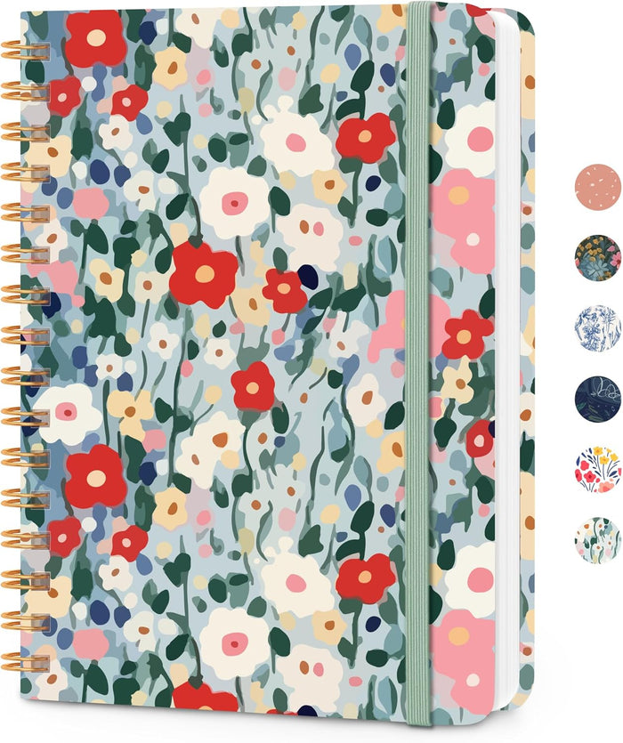 Lined Spiral Journal Notebook, A5 College Ruled Notebook for Journaling, Note-Taking, and Daily Planning, Durable Hardcover with an Elegant Design, Purple