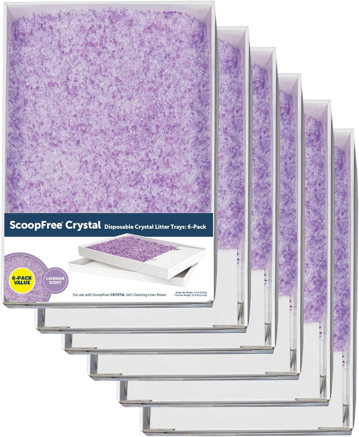 PetSafe ScoopFree Disposable Crystal Cat Litter Tray - Easy Cleaning Box - Refill Tray for Electric Litter Box - Fresh Scent - 4.3 lb Bags - 3 Pack