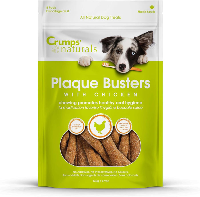 Crumps' Naturals Pbb- Bacon Dental Dog Treats (18 Pack), 4.5"