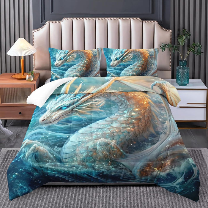 Dinosaur Comforter Set for Boys Twin,Kawaii Comforter Cute Bed Set，Dinosaur beeding Bed Quilt for and Girls Bedroom Decor,with 1 Quilt and 2 Pillowcases