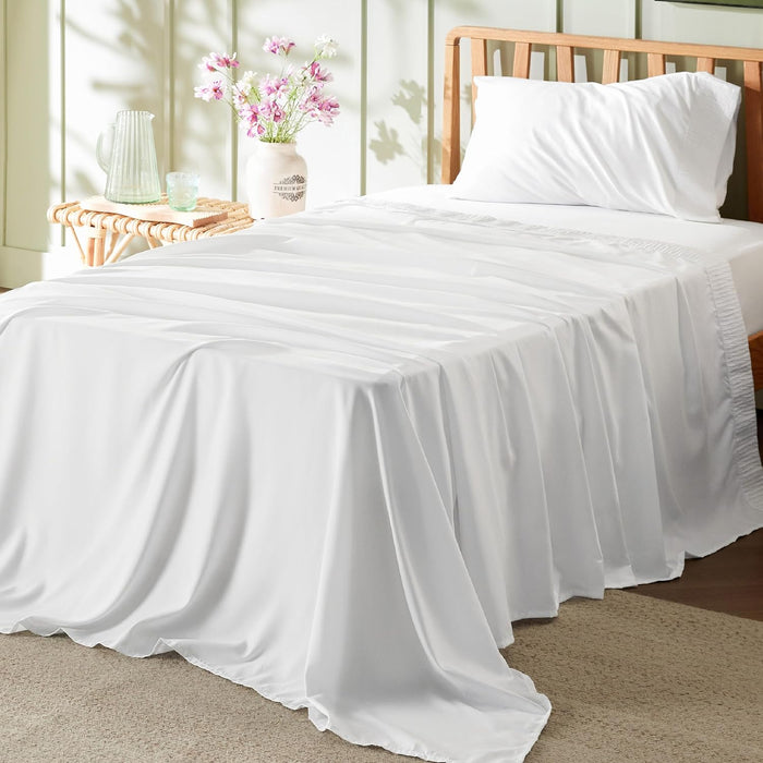 Bedsure Twin Sheets Set - 3 Pieces Soft Twin Bed Sheets - Breathable & Cooling - Hotel Luxury - Easy Care Polyester Microfiber Bedding for Women, Men, Taupe