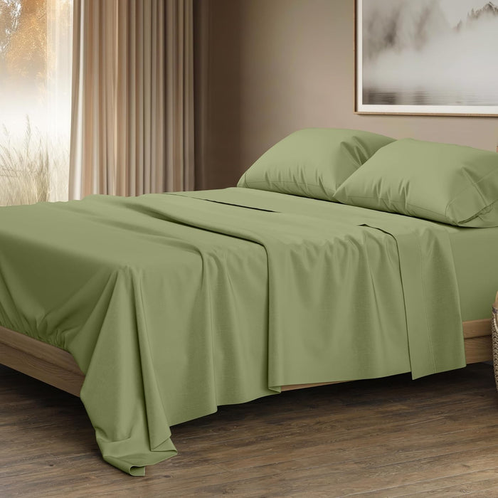 THREAD SPREAD 100% Egyptian Cotton King Size Sheets Set - Luxury 1500 Thread Count Egyptian Cotton Sheets King Size, 17" Deep Pocket, Soft, Cooling Sateen Weave Hotel Quality Bedding Set - Dark Grey