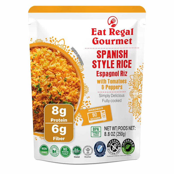 Eat Regal Tikka Masala Pack of 6, 8.8 Ounce, Ready to Eat in 90 Sec | 100% Natural Ingredients | precooked rice | Ready Rice | Microwavable | Side Dish