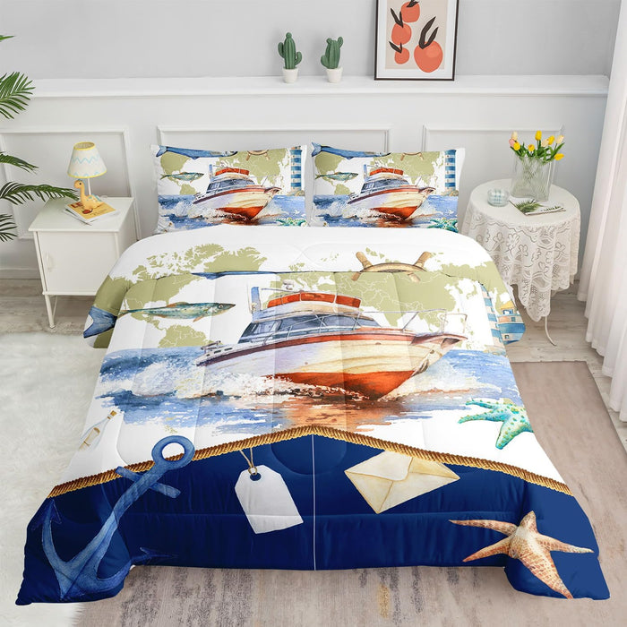 Kids Comforter Set American Flag Deer Printed Pattern Bedding Set with 1 Comforter and 2 Pillowcases for Girls Boys Bedroom All Season(American Flag Deer03 Twin)