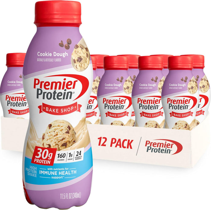 Premier Protein Shake, Café Latte, 30g Protein, 1g Sugar, 24 Vitamins & Minerals, Nutrients to Support Immune Health 11.5 fl oz, 12 Pack