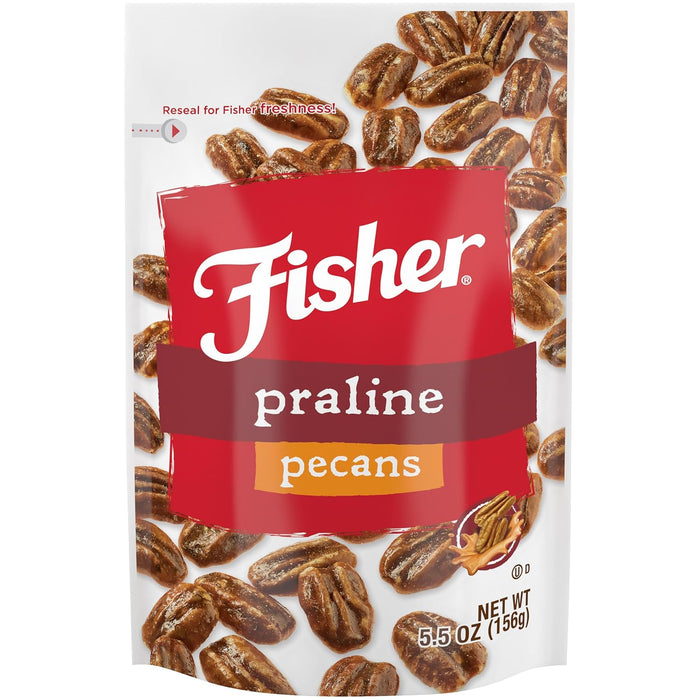 Fisher Snack Glazed Pecans Candied, 24 oz (Pack of 1), Junior Mammoth Candied Pecans, Perfect for Gifting or Personal Enjoyment, Crunchy, and Irresistibly Sweet