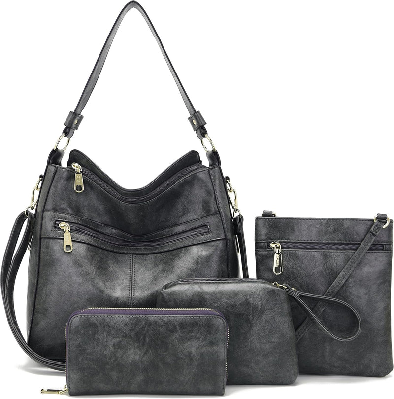 Purses For Women Handbags And Wallet Set Large Hobo Crossbody Bag Ladies Purse Totes 4 PCS | And Wallet Set, Large, Ladies Purse, 4 PCS