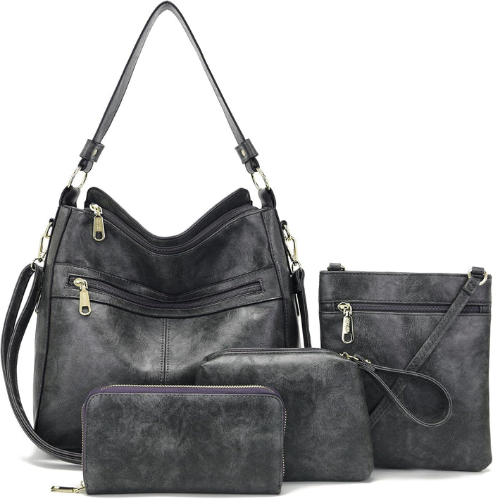 Purses For Women Handbags And Wallet Set Large Hobo Crossbody Bag Ladies Purse Totes 4 PCS | And Wallet Set, Large, Ladies Purse, 4 PCS