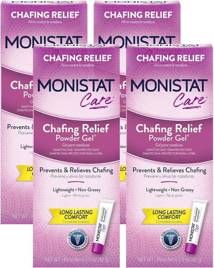 Monistat Chafing Relief Powder Gel, Anti-Chafe Protection, Fragrance Free Chafing Gel, 1.5 Oz, 1 Pack