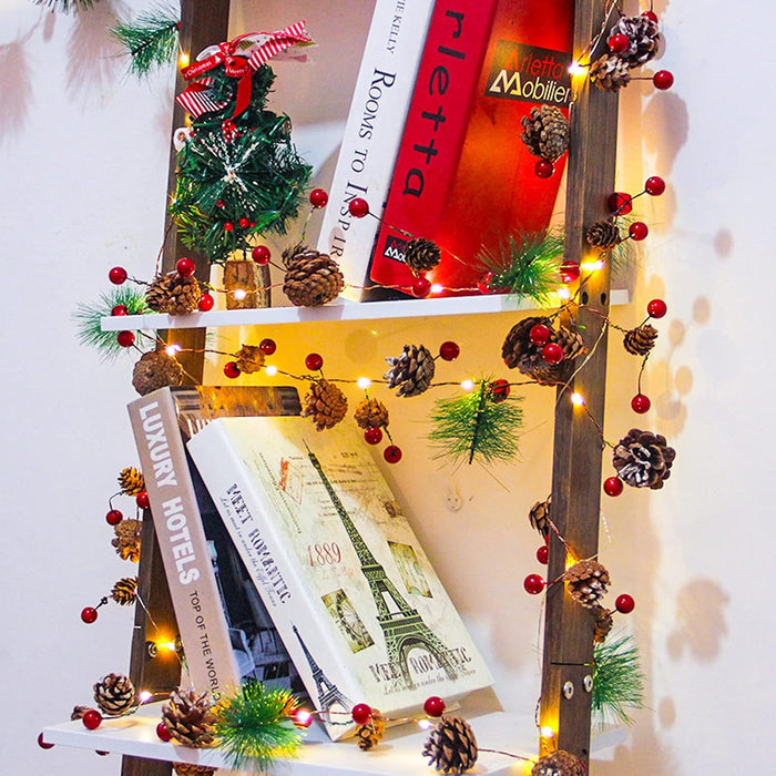 Christmas Garland with Lights,10 Ft 30 LED Christmas Light Decor,Garland Christmas Decorations with Lights,Home Interior, Fireplace, Stair Decoration