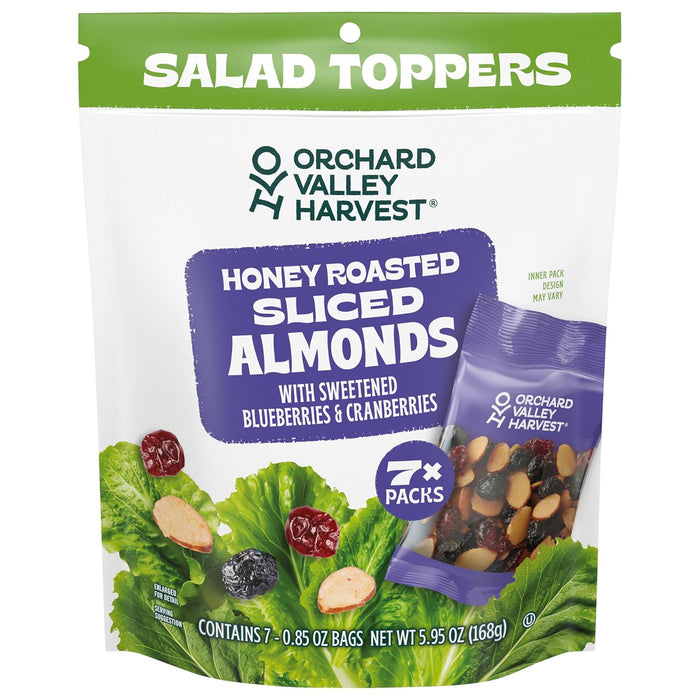 Orchard Valley Harvest Glazed Pecans Salad Toppers, 0.85 Ounce Bags (Pack of 15), with Cranberries and Pepitas, Non-GMO, No Artificial Ingredients, Healthy Snacks for Adults