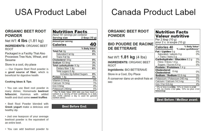 Food to Live Organic Beet Root Powder, 4 Pounds — Non-GMO, Raw, Kosher, 100% Pure, Vegan Superfood, Bulk, Rich in Iron and Fiber, Great for Juices, Drinks, and Smoothies
