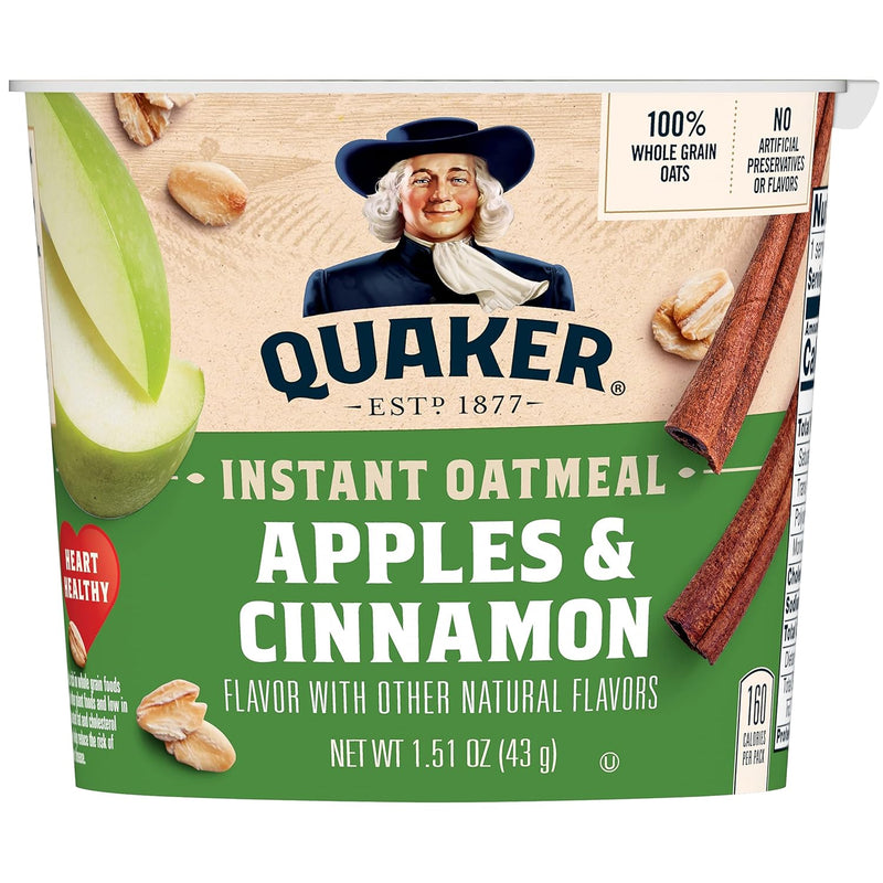 Quaker Steel Cut Quick 3-minute Oatmeal, Quick Steel Cut, Brown Sugar and Cinnamon, 13.5 oz, - 8 Count (Pack of 6) total- 48 count