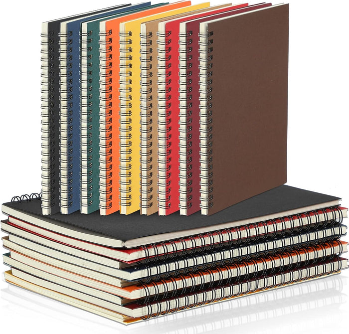 Yahenda Spiral Notebook Bulk A5 Journal Lined 8.3'' x 5.5'' Writing Composition Paper Small Notepad Subject Notebook for Students Office Business Back to School Supplies(Black,200 Pcs)