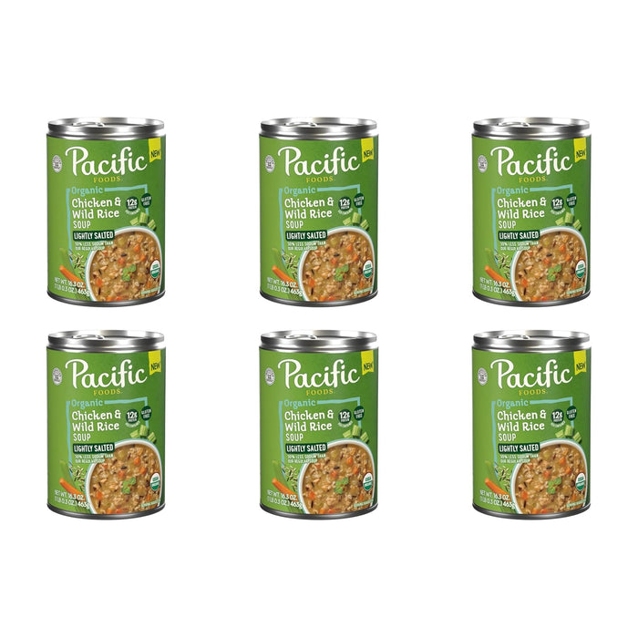 Pacific Foods Organic Chicken and Wild Rice Soup, 16.3 oz Can