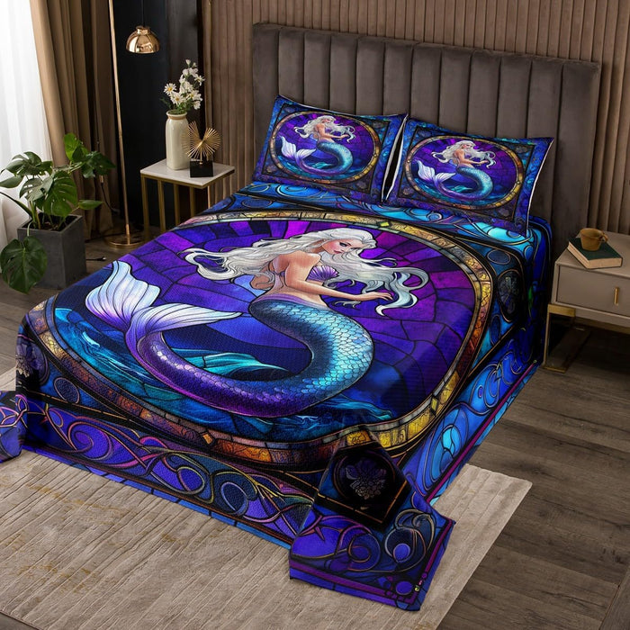 Western Dragon Kids Bedspread King Size,Blue Dragon Reading Book Bookshelf Coverlet Set,Boys Girls Room Decor,Geometric Patchwork Abstract Quilted Coverlet,Trippy Chic Bedding Quilt,2 Pillowcases