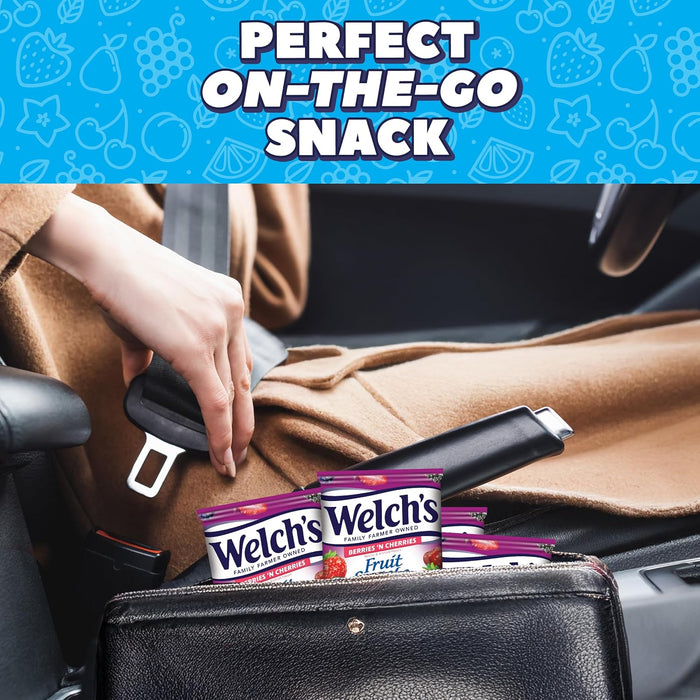 Welch's Fruit Snacks, Mixed Fruit & Berries 'N Cherries Variety Pack, Great for School Lunches, Bulk Pack, Stocking Stuffers, Individual Single Serve Bags, 0.8 oz (Pack of 60)