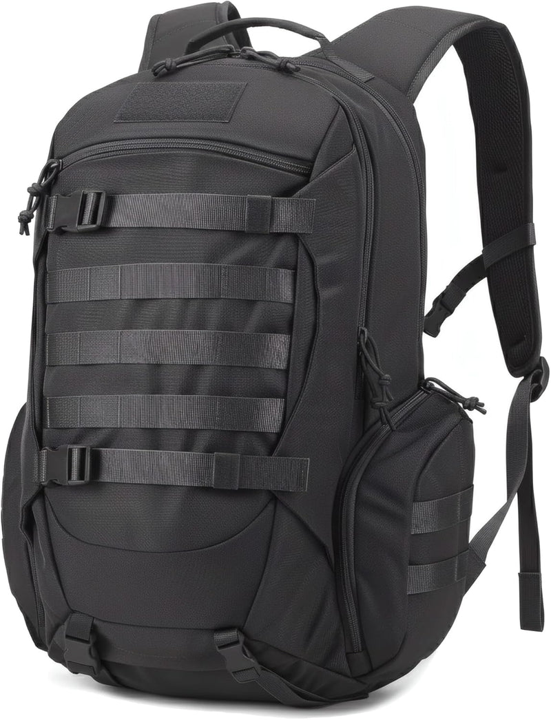 35L Tactical Backpack for Men, MOLLE Military Bug Out Bag, Waterproof Rucksack for Hiking with Hydration Port Balck CP