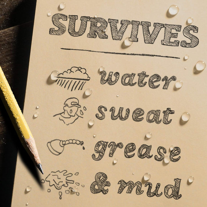 Rite in the Rain Weatherproof Hard Cover Notebook, 8.75" x 11.25", Tan Cover, Universal Pattern (No. 970TF-MX)