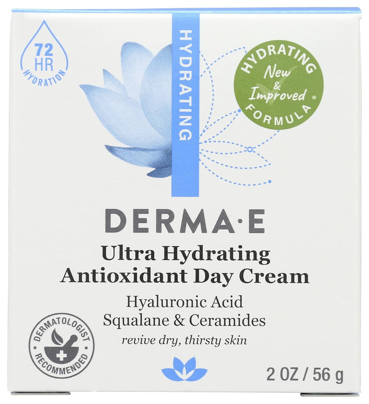 Derma E Ultra Hydrating Antioxidant Day Cream, Dermatologist Tested, 2 Ounce (Pack Of 1)