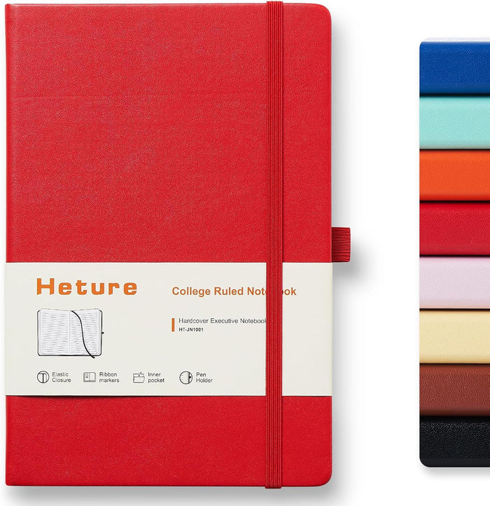 8 Pack Lined Journal Notebooks,A5 Hardcover Notebooks, 5.5 x 8.3 inch, 100GSM, 160 Pages, Classic College Ruled Notebooks for Writing/Work/Travel/College (Black)