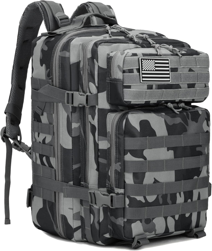 45L Military Tactical Backpack for Men & Women Bug Out Bag Assault pack Molle Daypack Hiking Trekking Rucksack(45L purple)