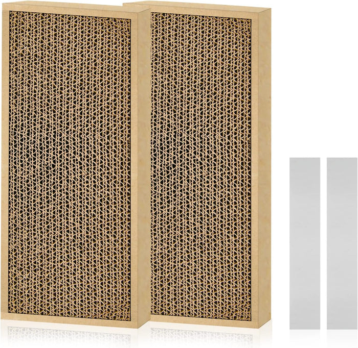 HappyFreeSX Splicing Cat Scratch Pad: Cat Scratchers for Indoor Cats and Kitten, 2 Pack Cat Scratching Pad, Cat Scratcher Cardboard, Scratching Pad, Premium Scratch from Cats, Double-Sided Design