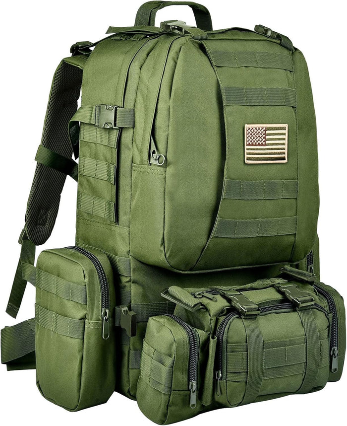 CVLIFE Tactical Backpack Military Army Rucksack 60L Large Assault Pack Detachable Molle Bag…